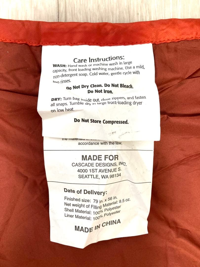 THERM-A-REST HONCHO PONCHO オレンジ