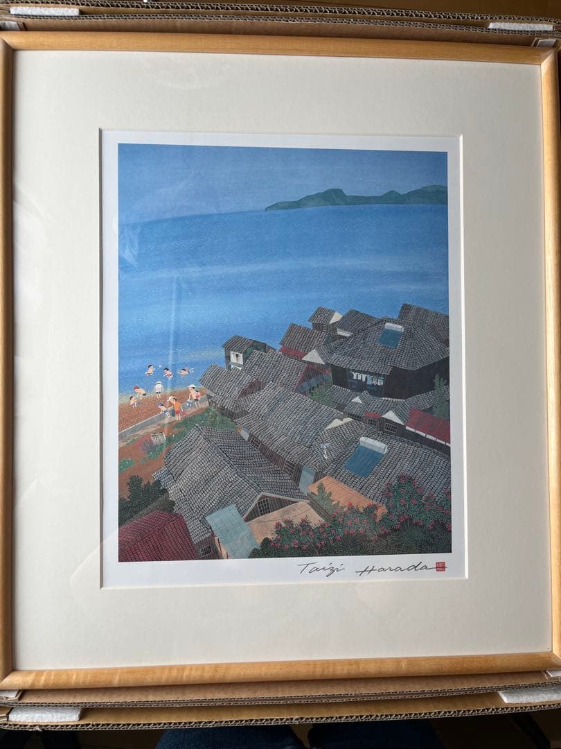 非売品 新品同様 原田泰治 ふるさと紀行 オフセットリトグラフ4点 額付