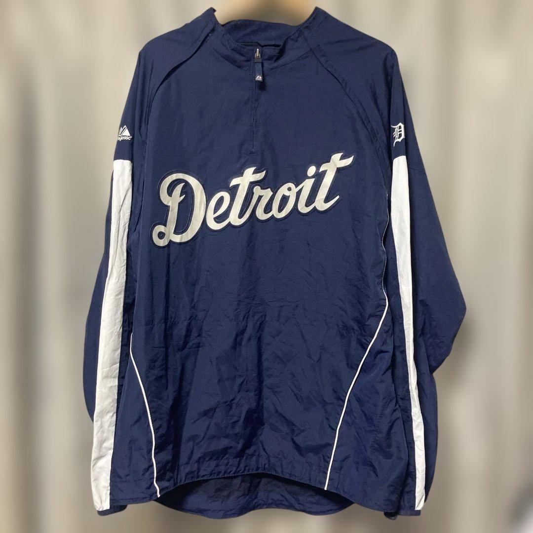 MLB デトロイト タイガース アノラック プルオーバージャケット ハーフジップ