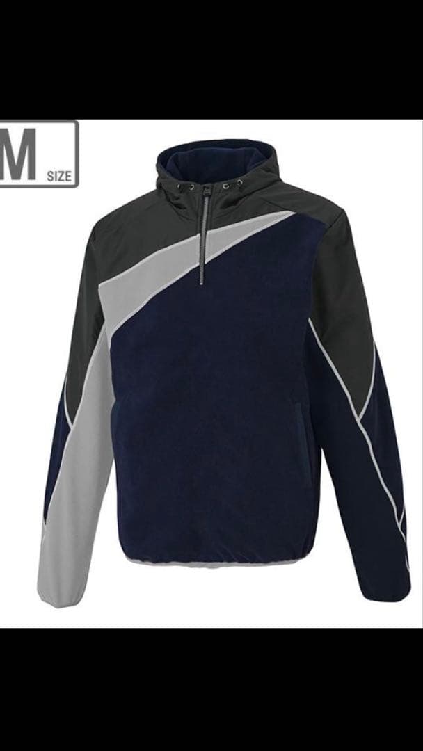 新品　ゼット　フリースジャケット　メンズ　M ネイビー×ブラック　ZETT