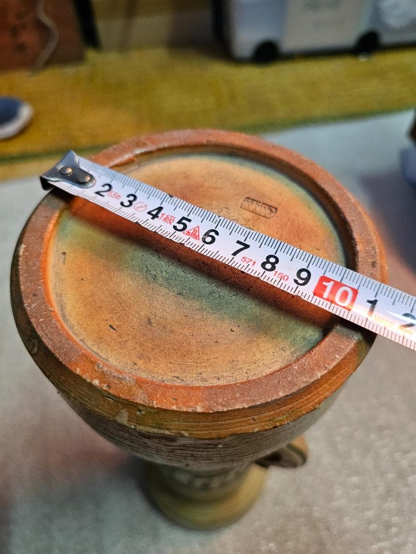 法正寺(ほうしょうじ)焼き 花瓶 作家名描き印 法正寺印