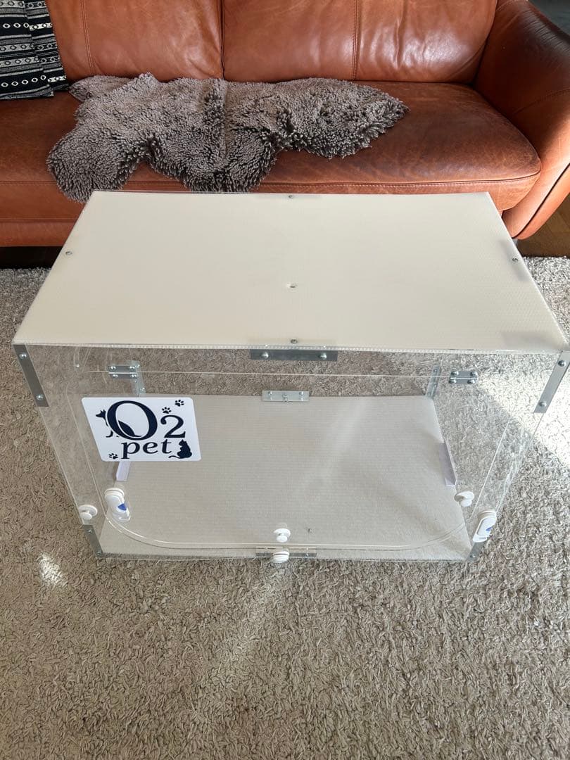 【YRママ】O2 pet 中型アクリルケージ　ペット用酸素室