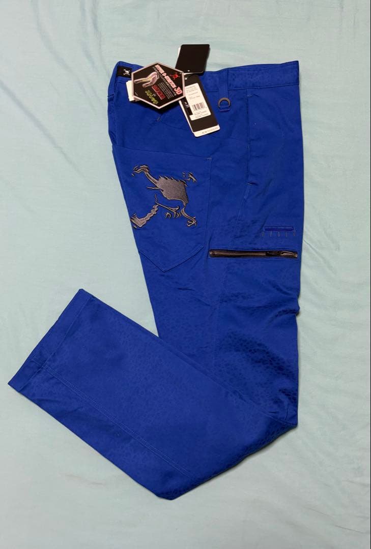 W79☆新品☆ オークリー メンズ スカル刺繍3Dテーパードパンツ　裏起毛