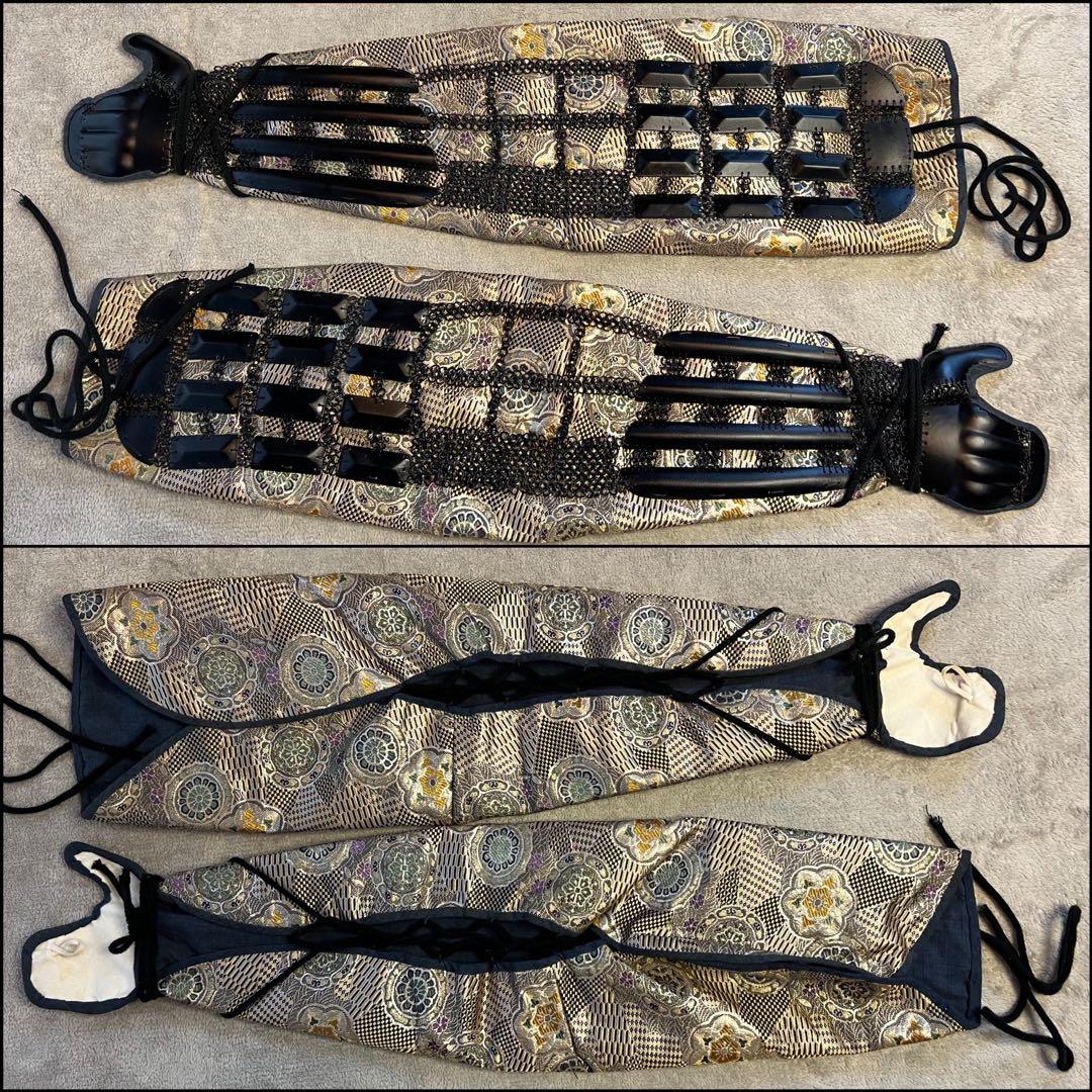 【美品•未着用】丸武工房製【現代 甲冑 等身大】鉄地黒胴当世具足 鎧 一式