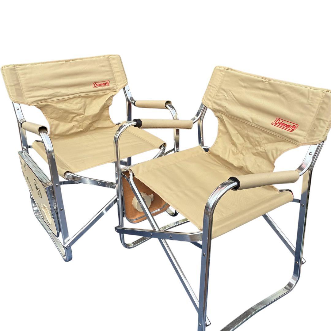 Coleman コールマン キャプテンチェア ニューサイドテーブル付 2脚セット