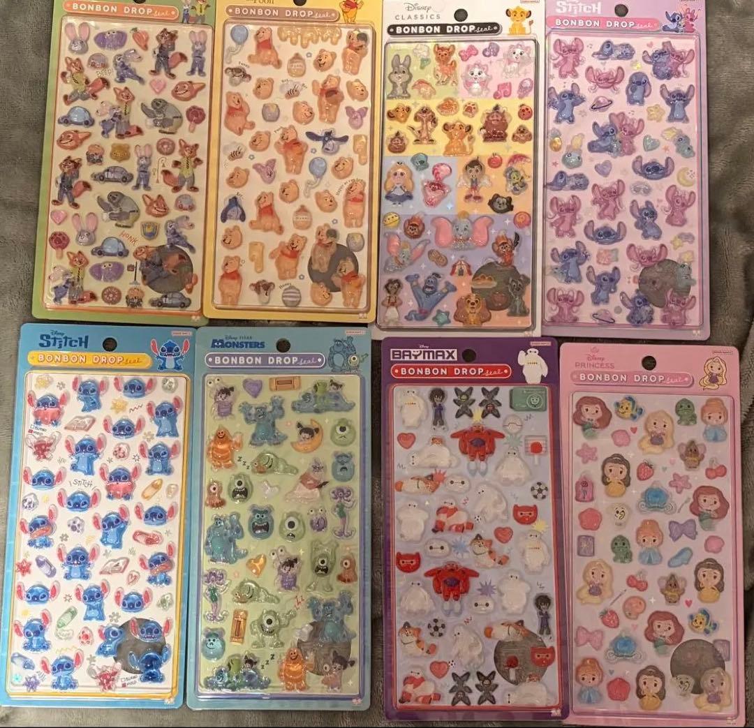24時間以内発送 ディズニー ボンボンドロップシール 第2弾 8種セット