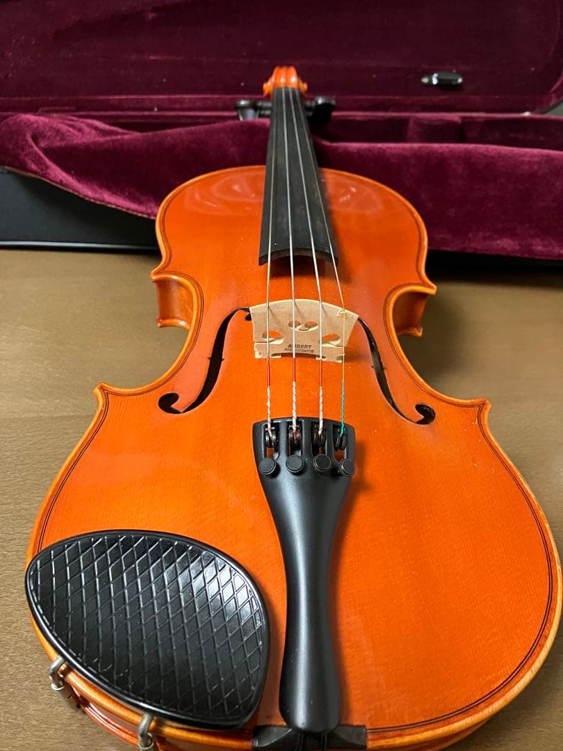 オレンジ色 バイオリン 4弦 ケース付き