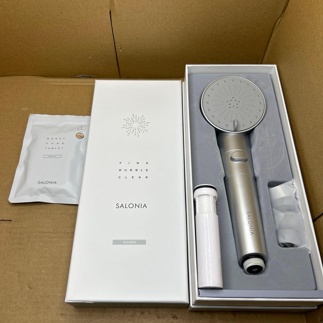 SALONIA ファインバブル クリア シャワーヘッド ＋ 重炭酸タブレット