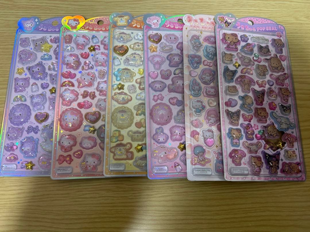 正規品　サンリオ　うるちゅるポップシール　6枚セット