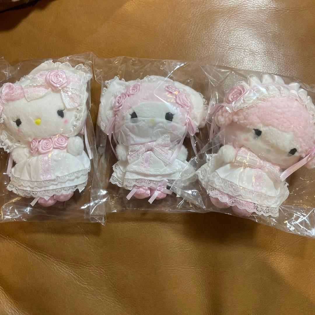 ホワイトフリルデザインシリーズ マスコット ハローキティ マイメロ ピアノ