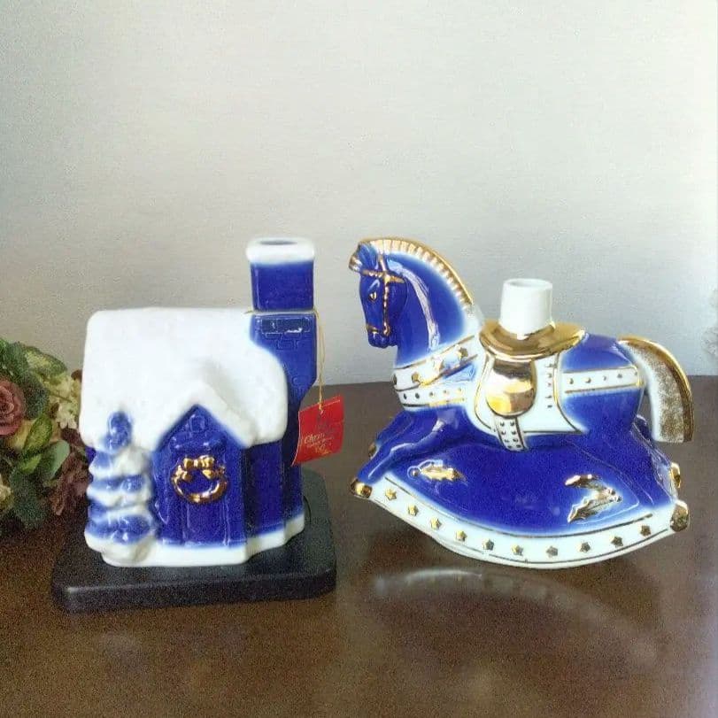 ✩サントリークリスマス1988X.O [未開封]ハウスと[空瓶]木馬のセット✩