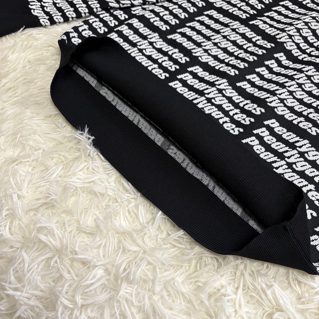 【未使用級・美品】 パーリーゲイツ PGロゴ総柄 ニット サイズ5 L 黒 白