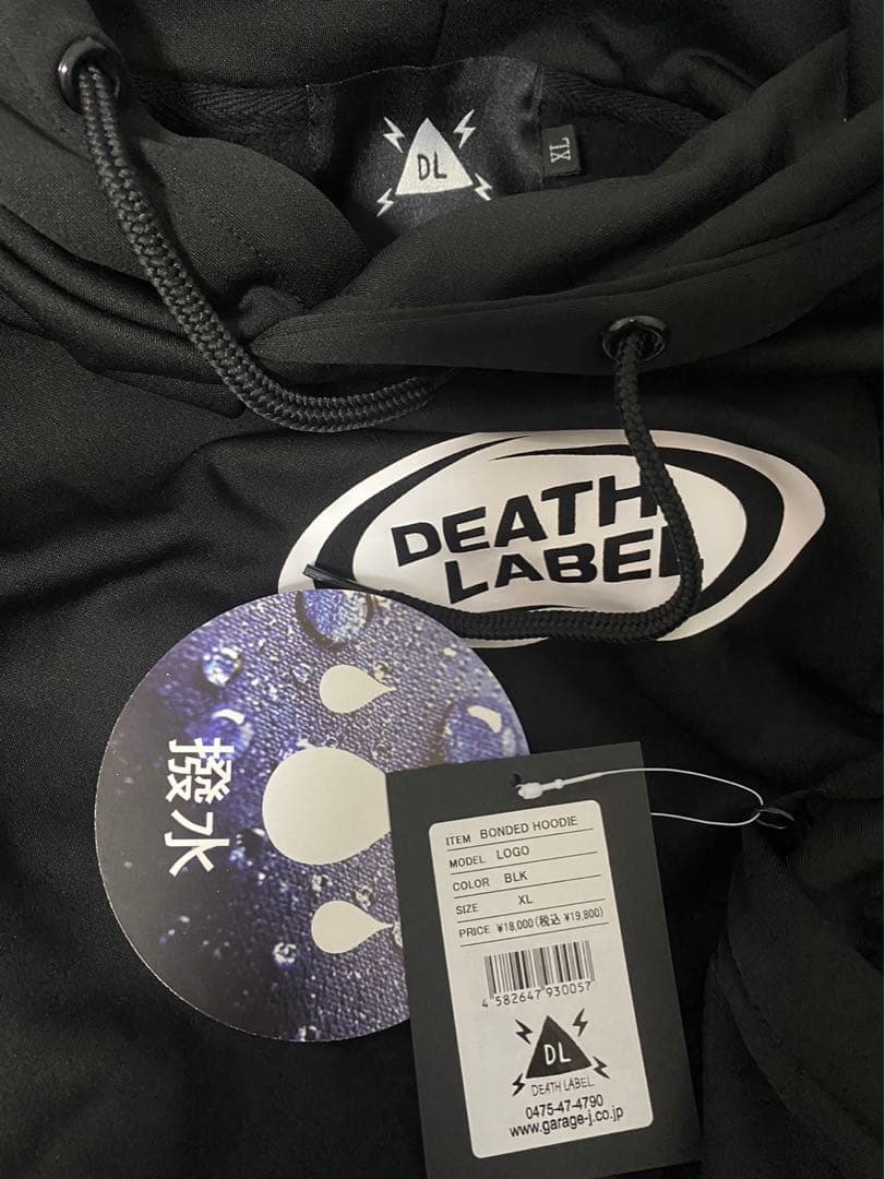 DEATH LABEL デスレーベル 撥水パーカー BONDED HOODIE