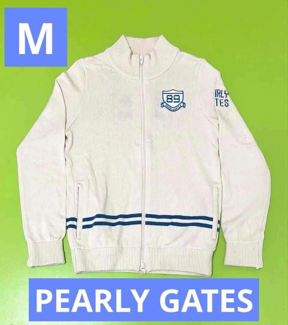 PEARLY GATES クリーム色 ジャケット 89 長袖 ワッペン ロゴ M
