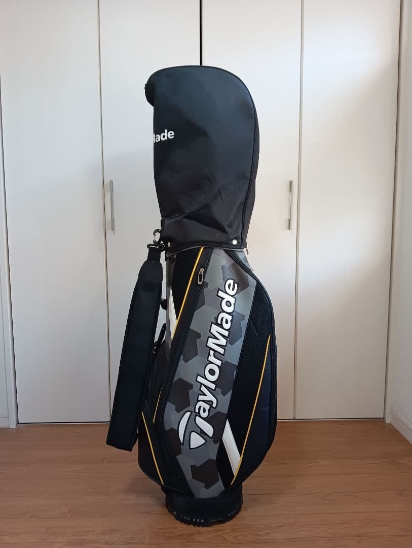 テーラーメイド キャディバッグ 黒/黄色 カモフラ柄