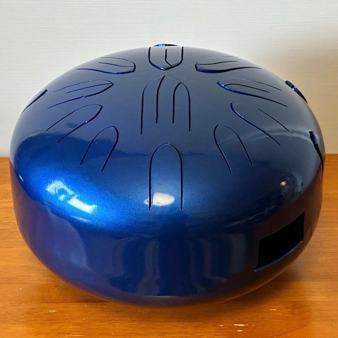 さざなみドラム 大型 ブルー マレット付き 癒し ヒーリング タングドラム