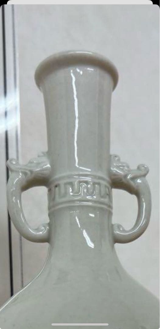 中国　朝鮮李朝高麗白磁瓶　古美術唐物コレクション発掘骨董　アンティーク江戸　青磁