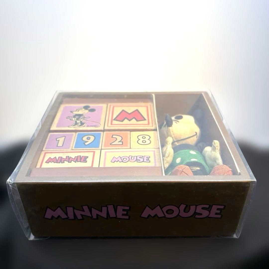 東京ディズニーランド ミニーマウス 木製ブロック＆ぬいぐるみセットの出品