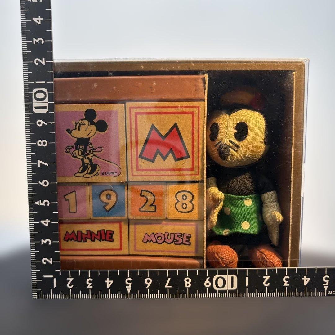 東京ディズニーランド ミニーマウス 木製ブロック＆ぬいぐるみセットの出品