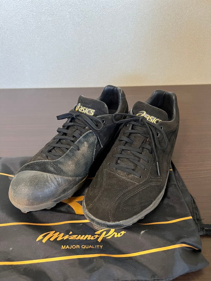 アシックス　ゴールドステージ　野球オーダースパイク　25.5cm P革付き