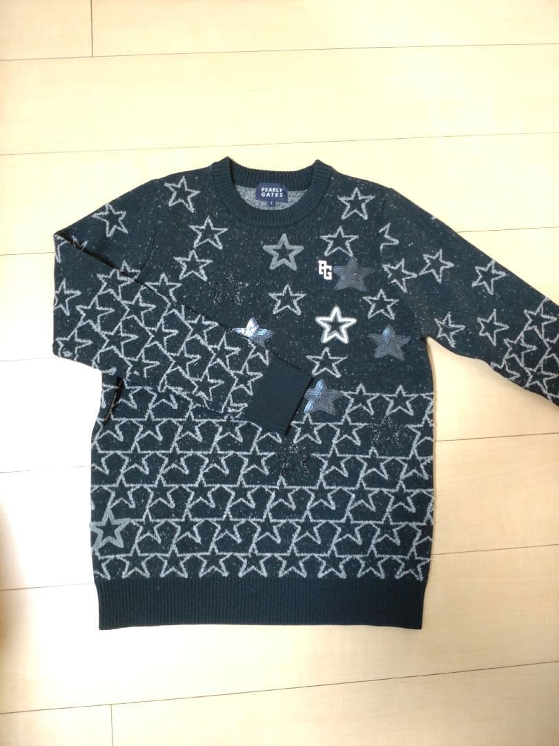 【美品】パーリーゲイツ 星柄ニット Mサイズ