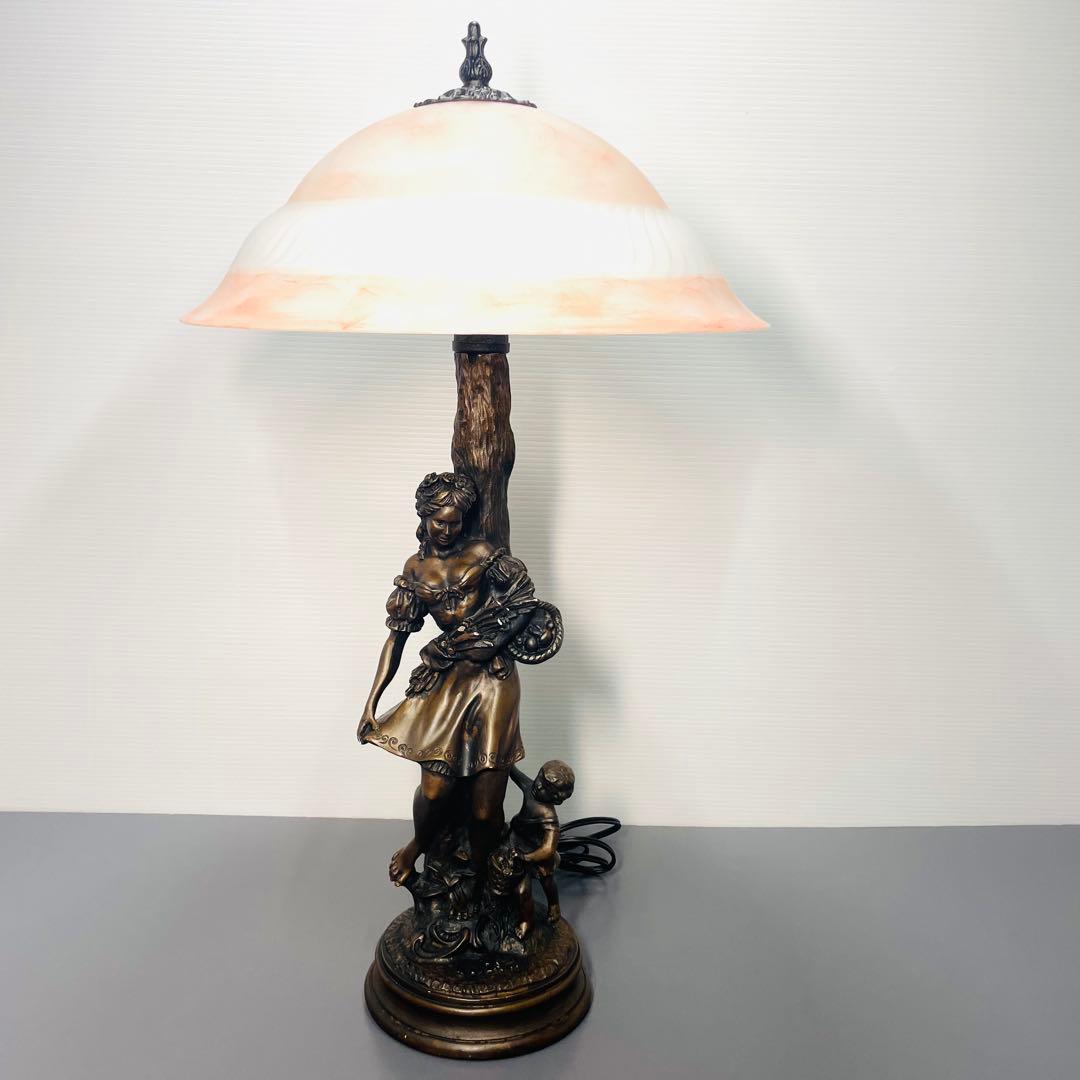 ヴィンテージ 彫刻ランプ テーブルランプ 照明