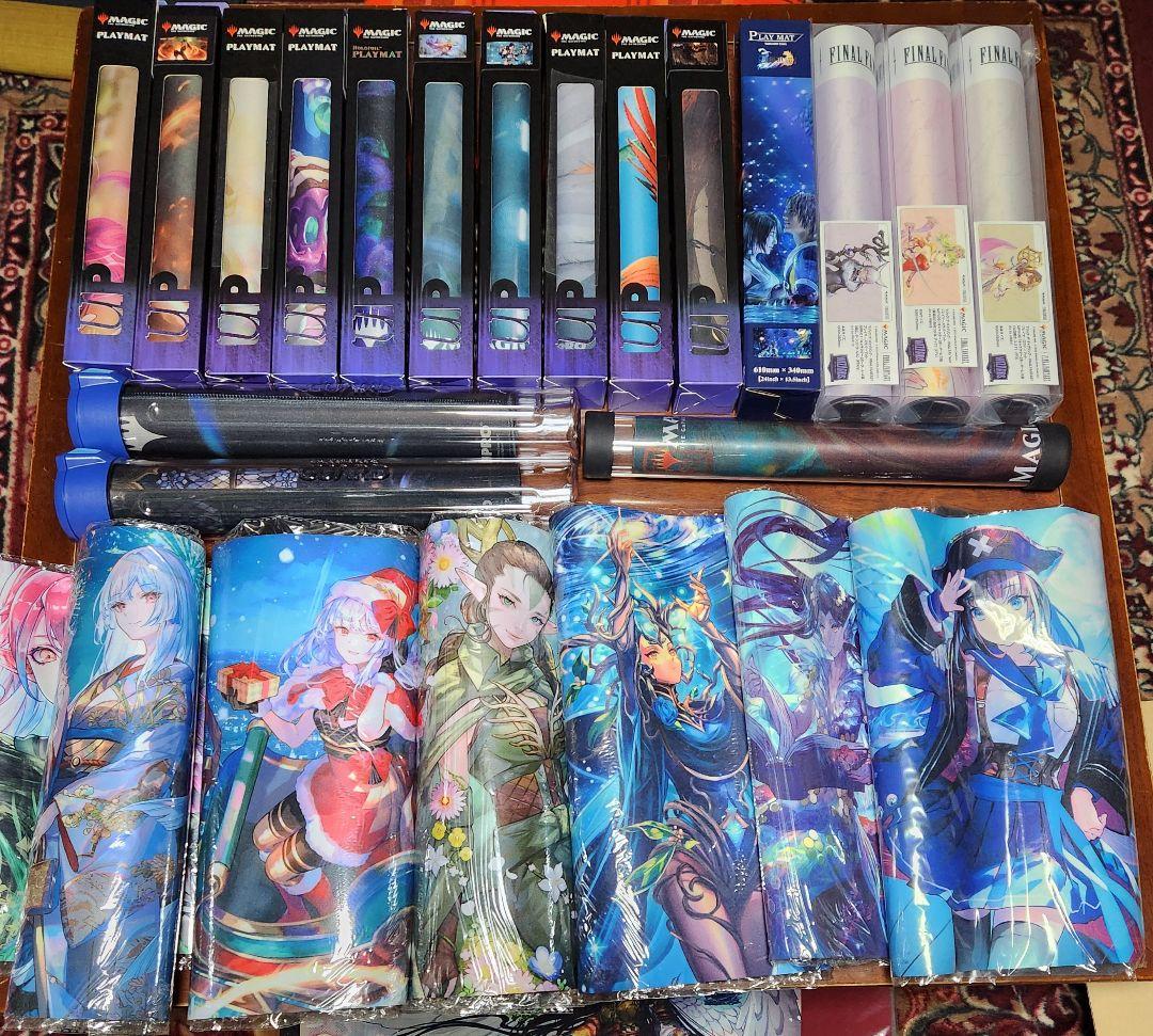 MTGプレイマットアソート(30点)+おまけサプライ(デッキケース・スリーブ等)