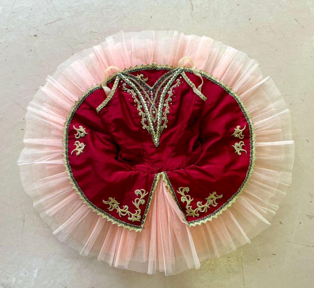 赤 ピンク バレエ衣装 チュチュ サイズS パキータ