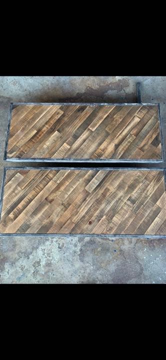 ヘリンボーン　天板　ハンドメイド　テーブル