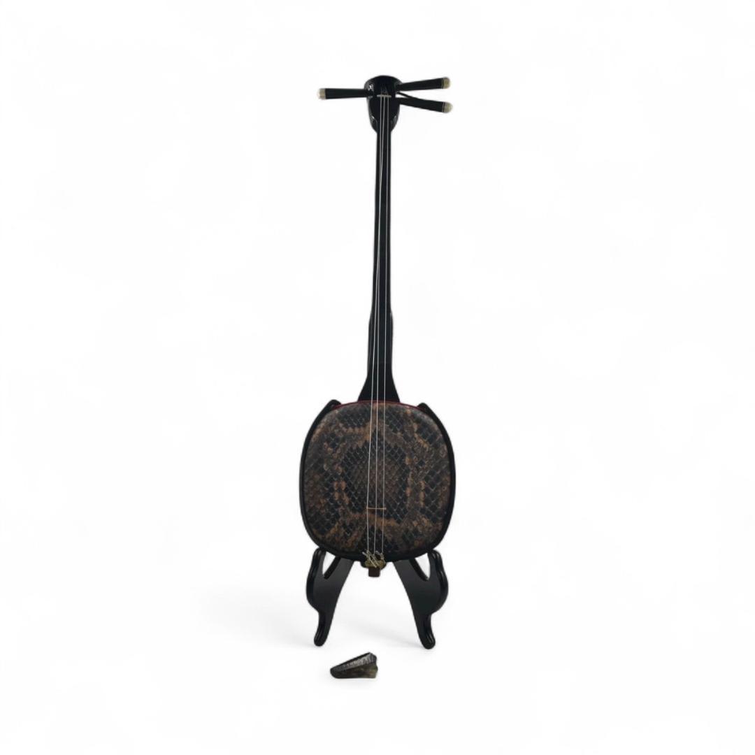 三味線・スタンド・ばち(爪)　　3点セット　　人工皮革