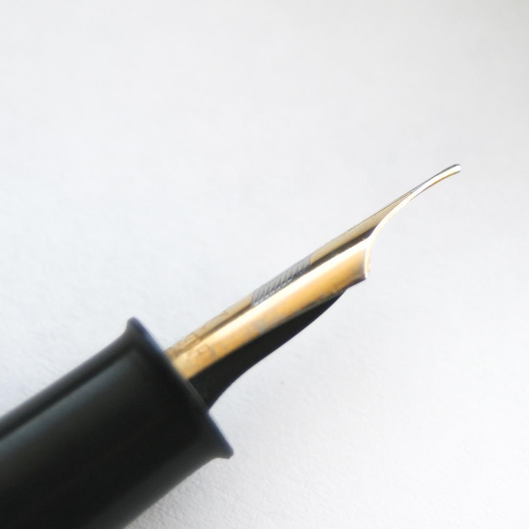 ヴィンテージ 万年筆 ブラウン マーブル 日本製 50s インキ止め式 未使用