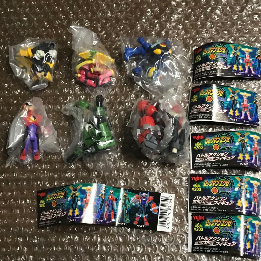 YUJINロックマンエグゼバトルアクションフィギュア内袋未開封全6種セット