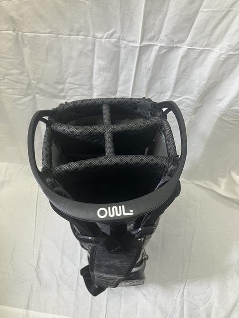 【高級感◎美品】OULL キャディバッグ クロコ調 ブラック 9型 スタンド式