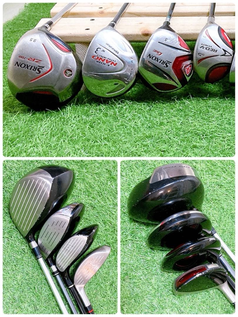 H3.スリクソン　初心者オススメ　ゴルフクラブ　メンズセット　右利き　15本