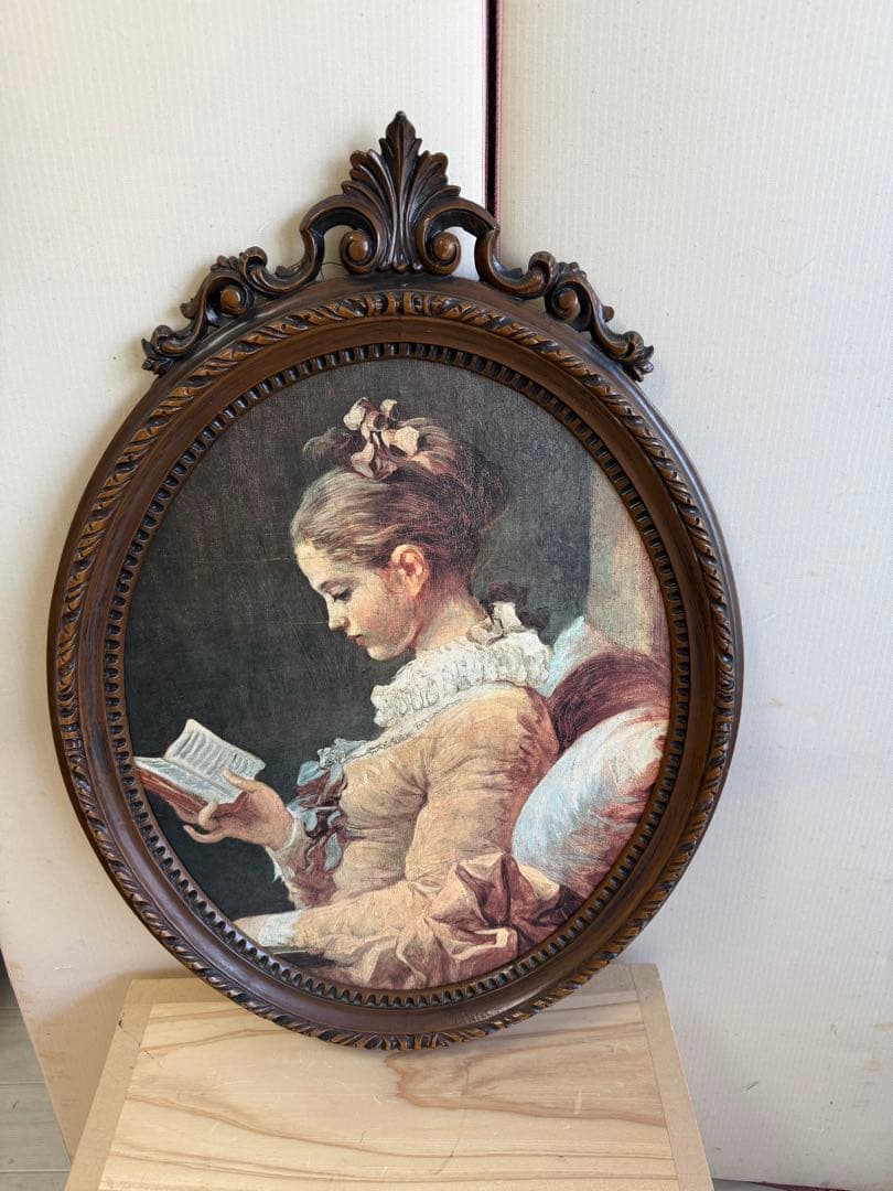 仏ジャン・オノレ・フラゴナール(読書する娘)イタリアフレーム