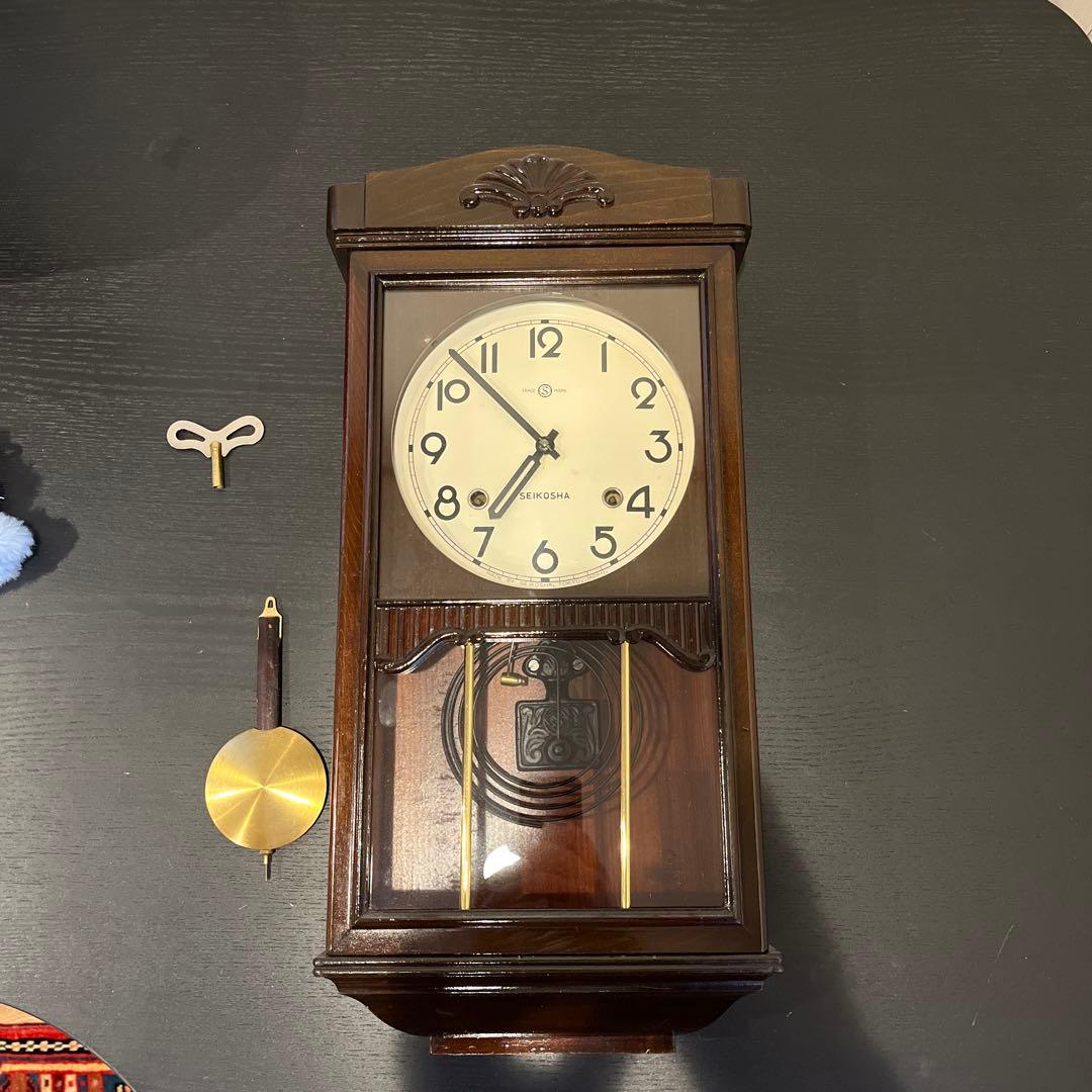 セイコー Seiko 木製振り子時計 手巻き式