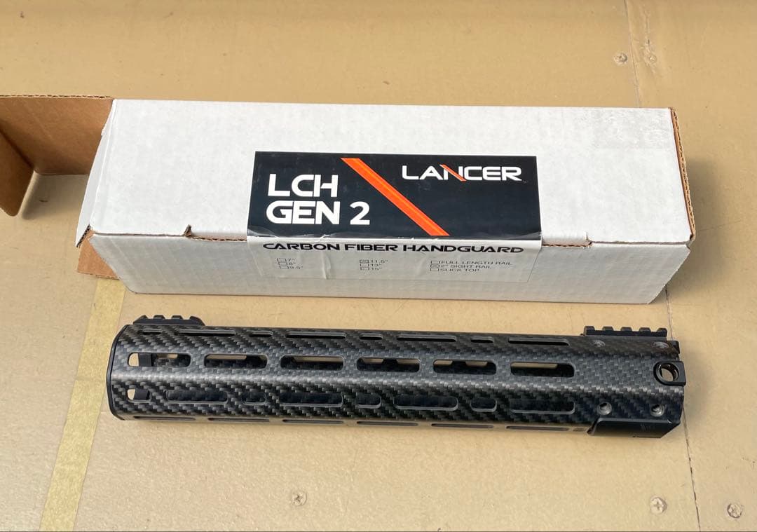 実物Lancer LCH GEN2カーボンファイバーハンドガード11.5inc
