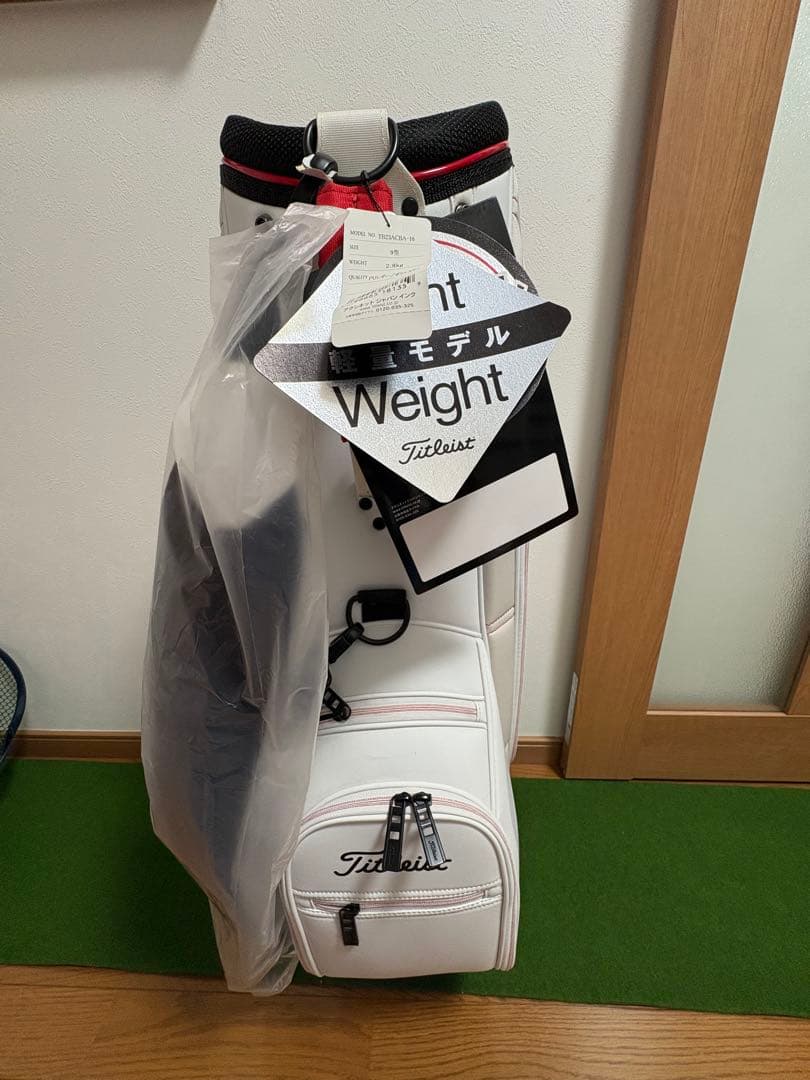 Titleist キャディーバッグ ホワイト 軽量9型 TB23ACBA-16