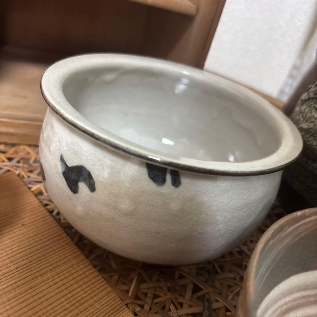 茶道具 セット 木箱入り 抹茶碗 水指 棗 柄杓 旅茶道具 アンティーク