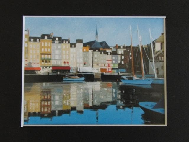 遊馬賢一、【朝のオンフルール】、希少な限定額装用画集画、新品高級額 額装付