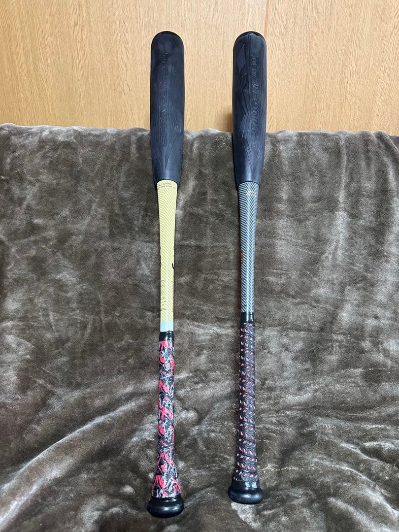 値下不可【中古】ZETT スプリンガー　一般軟式用バット84、85cm２本セット
