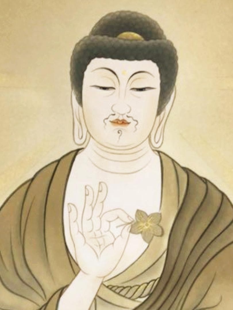 掛軸 無銘『阿弥陀三尊』佛画 仏画 豪華金襴表装 絹本 美品 箱付 掛け軸