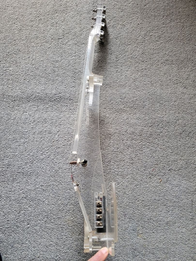 エレクトリックバイオリン 透明アクリル製 4弦