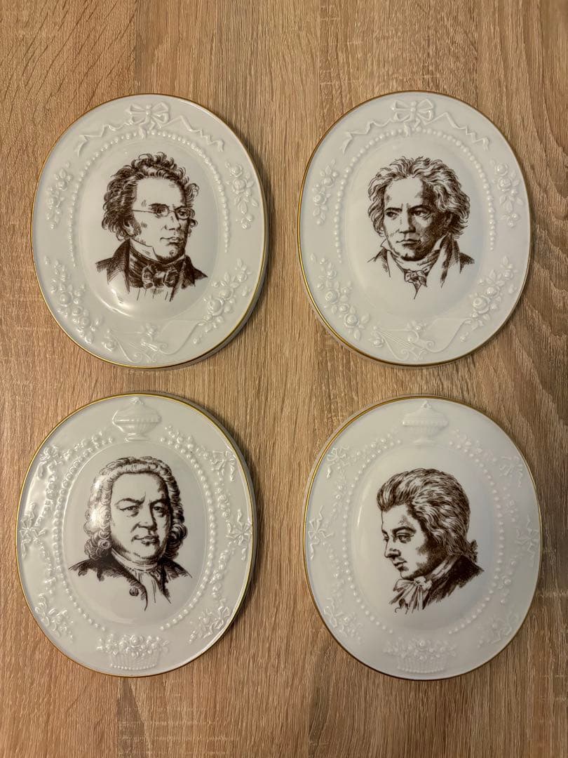 【1978年限定生産品 】マイセン 音楽家プレート 飾り皿4枚