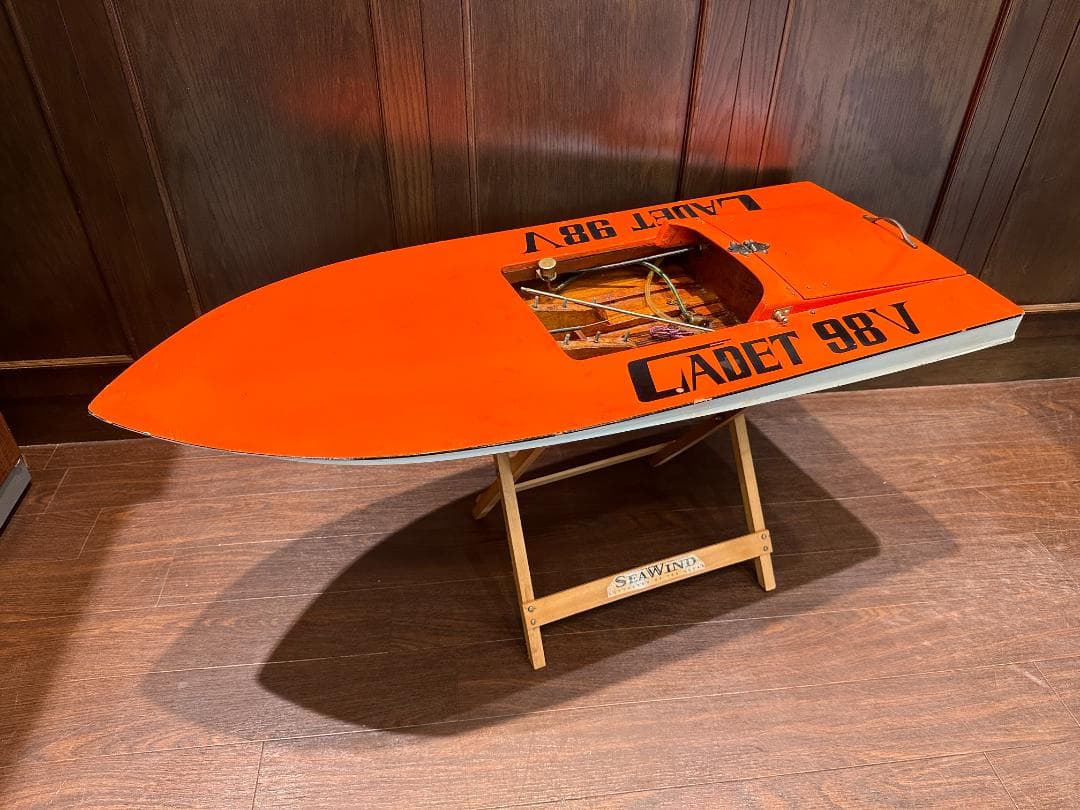 ★CADET 98V ビンテージ ラジコンボート オレンジ ジャンク オブジェ