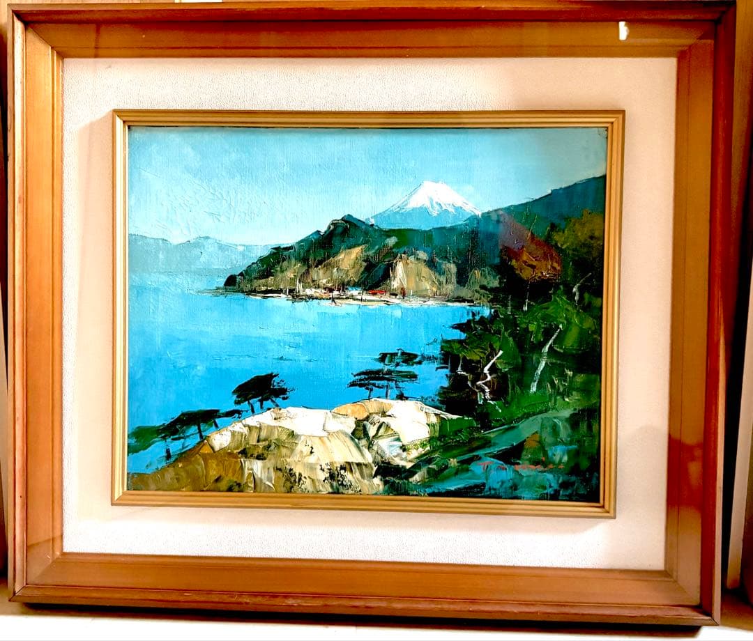 画家森尾孝作品 画題「黄金崎」油絵