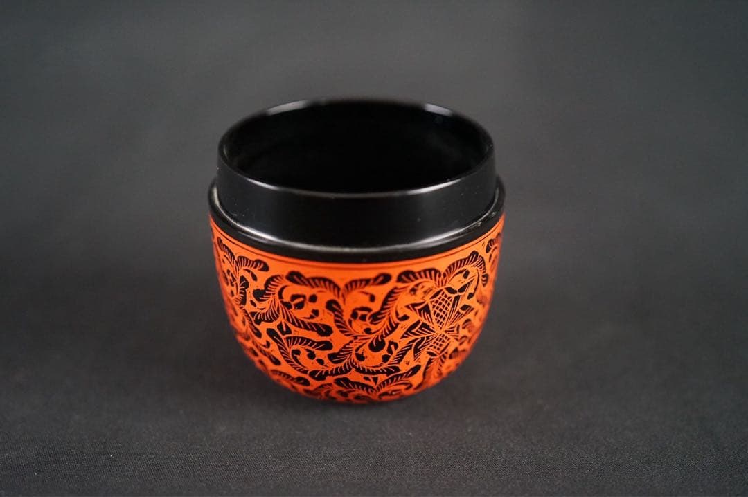 坂本雪斎 作 讃岐漆器 キンマ 中棗 共箱 茶道具