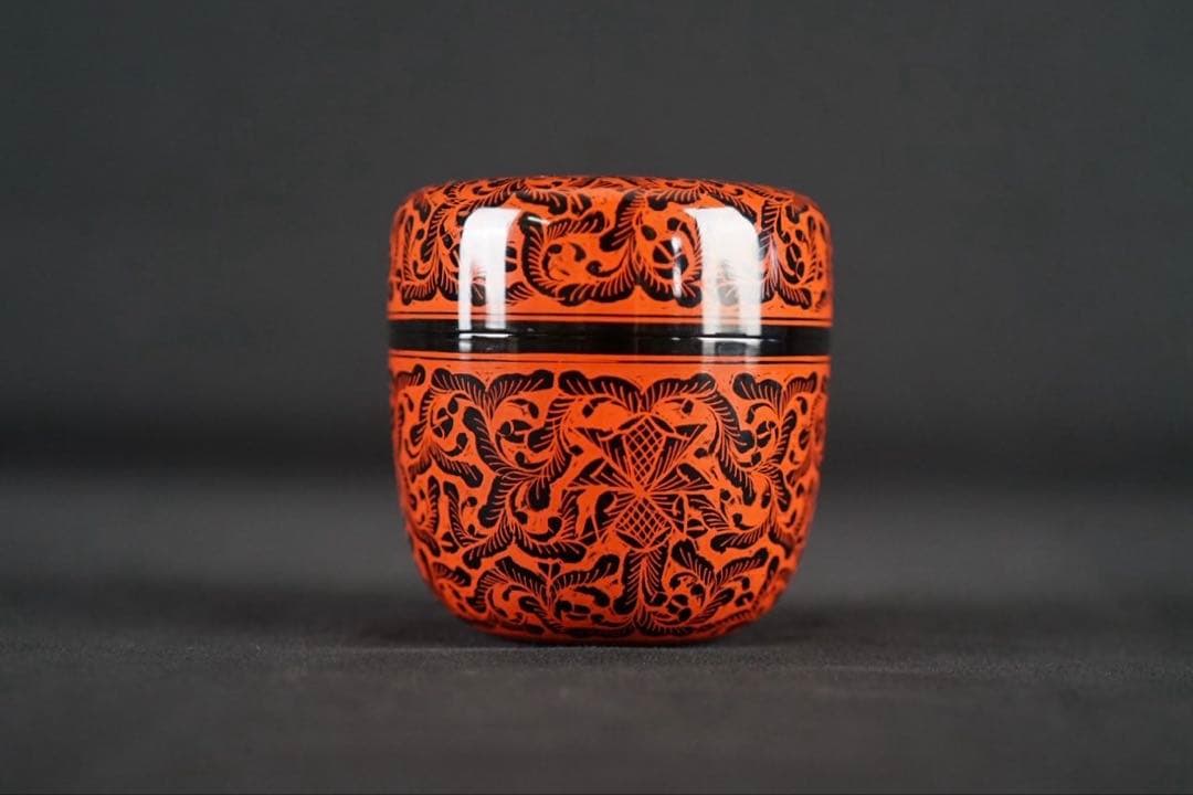 坂本雪斎 作 讃岐漆器 キンマ 中棗 共箱 茶道具