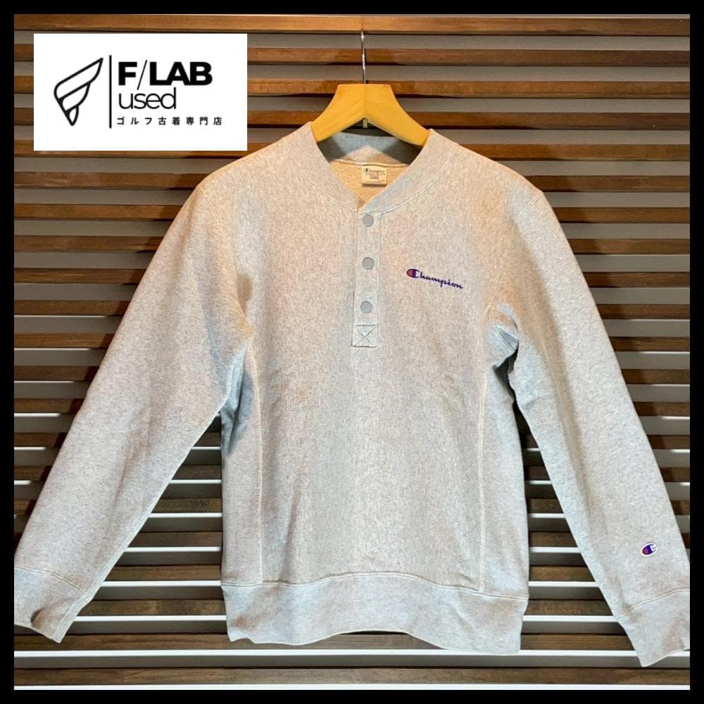 Champion×BEAMSGOLF ヘンリーネック トレーナー グレー L