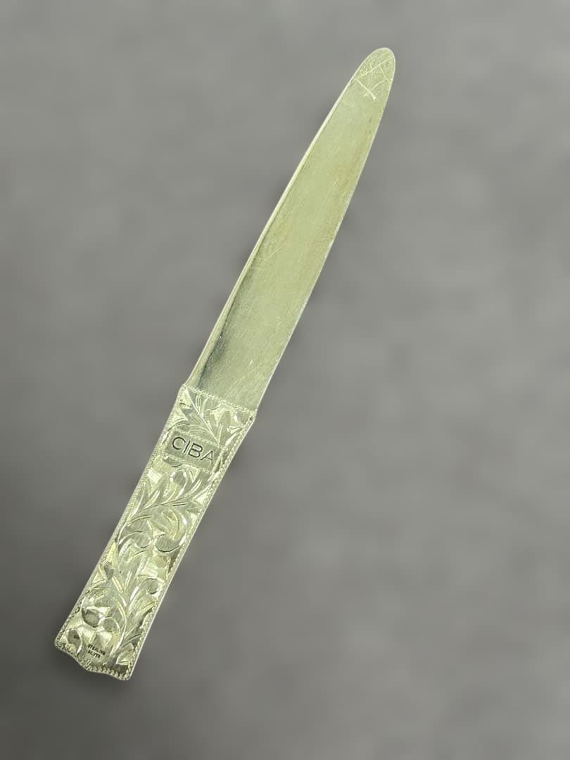 STERLING SILVER刻印　ペーパーナイフ　手彫　銀製　重量約23g
